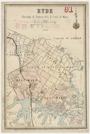Ryde [cartographic material] : Parishes of Hunters-Hill...