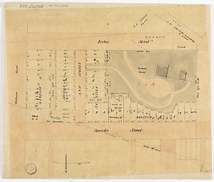 [Manuscript map of allotments of land near Barham House...