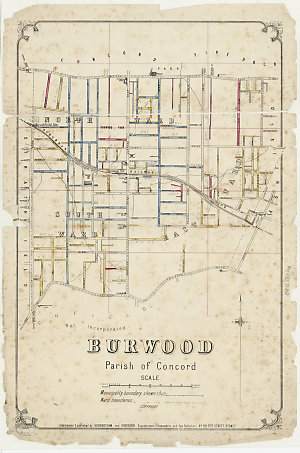Burwood [cartographic material]. : Parish of Concord / ...