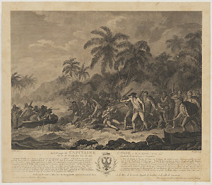 Mort tragique du Capitaine Cook le 15. Fevrier, 1779 / ...