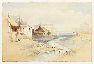 View of Tank Stream, ca. 1842