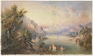 Mountain and lake scene [probably in New Zealand], 1897...