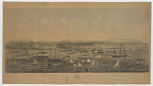 View of the North Shore, Sandridge, Victoria, 1862 / dr...