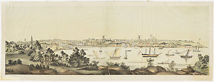 New South Wales, View of Sydney from the east side of t...