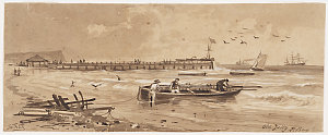 Old Jetty, P. Bay [a view], 1800-1899 / Samuel Thomas G...