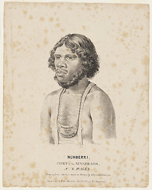 Nunberri. Chief of the Nunnerahs, N. S. Wales / Drawn f...