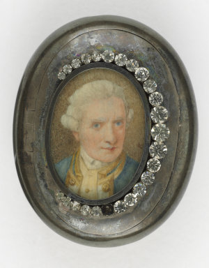 Captain James Cook - watercolour miniature on snuff-box