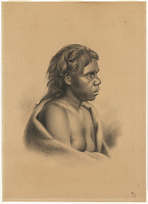 [Portrait of an Aboriginal woman], 1895 / by Oscar Fris...
