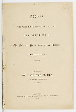 Address to the workmen employed in building the Great H...
