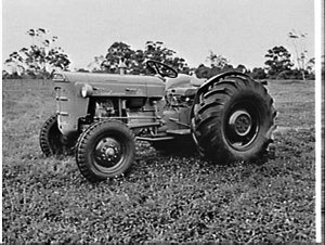 Fordson Super Dexta tractor at the State Hospital (?), ...