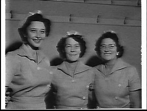 Female canteen staff, Mrs. Menyhirt, Mrs. Purchase and ...