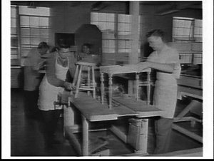 Apprentice cabinet makers working on furniture, Sydney ...