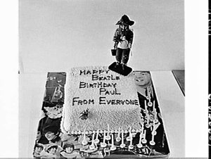 Birthday cake for 22nd birthday of Beatle Paul McCartne...