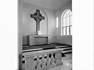 Marble altar, pulpit and communion rails, Regina Coeli ...
