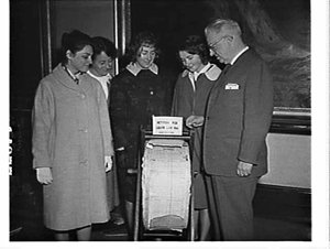 Showing the huge petition for the Liquor Law 1941 at Op...