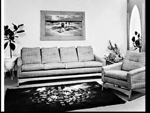 Pacific lounge suites exhibit, Furniture Show 1967, Syd...