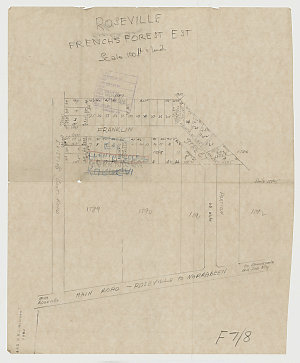 [Frenchs Forest subdivision plans] [cartographic materi...