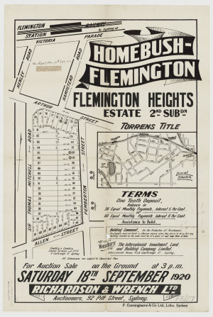 [Flemington subdivision plans] [cartographic material]
