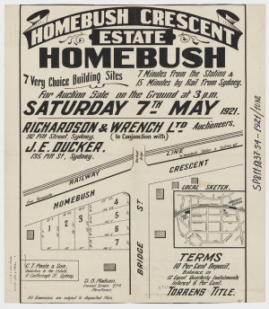 [Homebush and Strathfield subdivision plans] [cartograp...