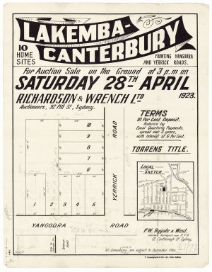 [Lakemba subdivision plans] [cartographic material]