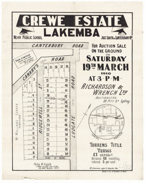 [Lakemba subdivision plans] [cartographic material]