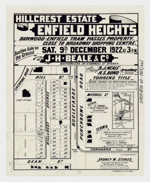 [Enfield and Burwood subdivision plans] [cartographic m...