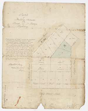 [Millers Point subdivision plans] [cartographic materia...