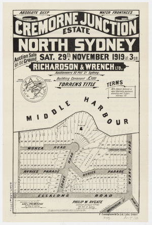 [Middle Harbour subdivision plans] [cartographic materi...