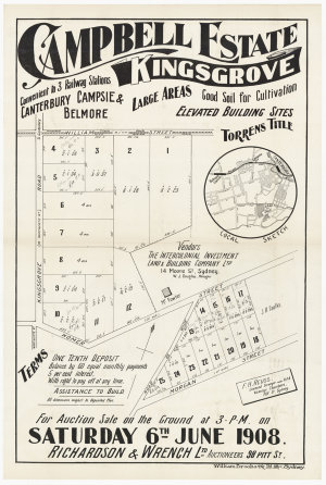 [Kingsgrove subdivision plans] [cartographic material]