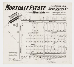[Mortdale subdivision plans] [cartographic material]
