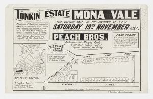 [Mona Vale subdivision plans] [cartographic material]