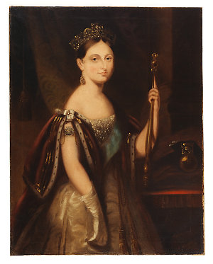 [Queen Victoria], 1850 / oil painting by Joseph Backler