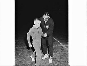 Don Brodie and Peter Hanna, football training, Concord ...