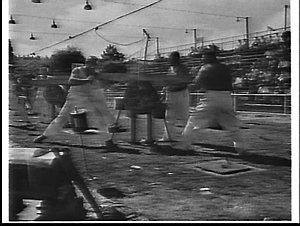 Cross-cut sawing at the 1959 Royal Easter Show