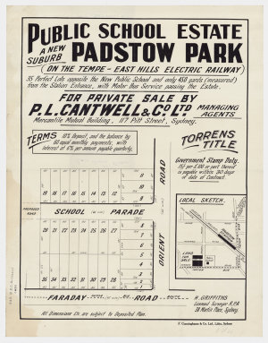 [Padstow subdivision plans] [cartographic material]