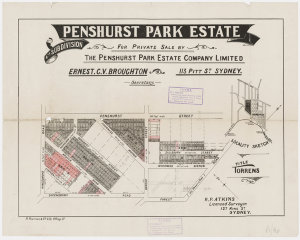 [Penshurst subdivision plans] [cartographic material]