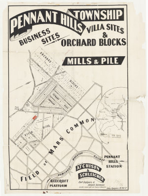 [Pennant Hills subdivision plans] [cartographic materia...