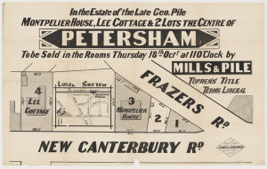 [Petersham subdivision plans] [cartographic material]