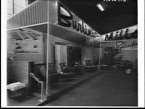 Burlington Mills stand at the Furniture Exhibition 1959