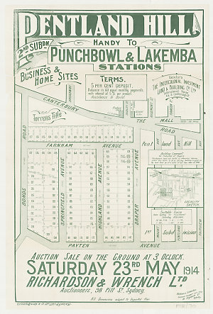 [Punchbowl subdivision plans] [cartographic material]