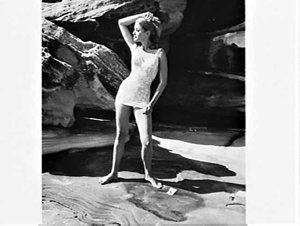 Women's Jantzen swimsuits for 1966-67 modelled at Balmo...
