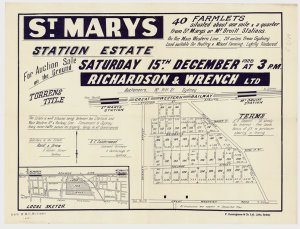 [St Marys subdivision plans] [cartographic material]