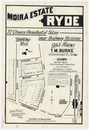 [West Ryde subdivision plans] [cartographic material]