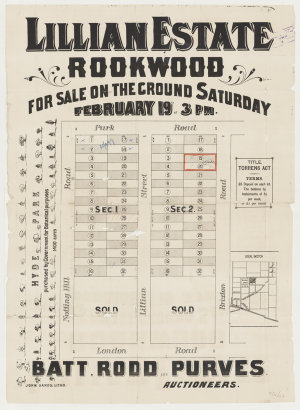 [Rookwood subdivision plans] [cartographic material]