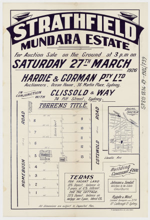 [Strathfield and Burwood subdivision plans] [cartograph...