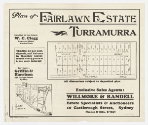 [Turramurra subdivision plans] [cartographic material]