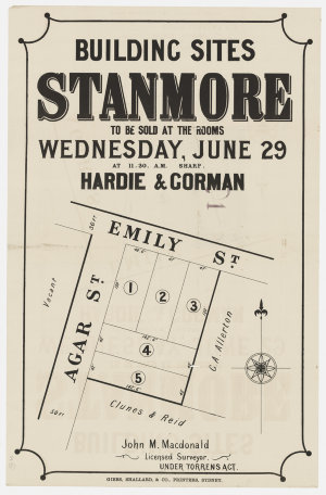 [Stanmore subdivision plans] [cartographic material]