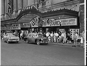 Exterior of Regent Theatre, 1962, advertising the film ...