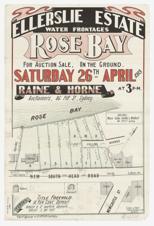 [Rose Bay subdivision plans] [cartographic material]