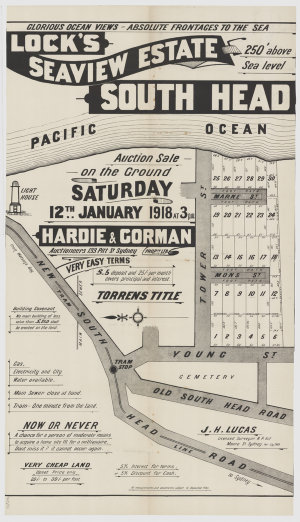 [Watsons Bay subdivision plans] [cartographic material]